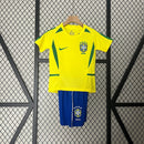 Camiseta Brasil I 2002 Conjunto Infantil (Retro)
