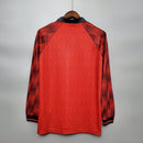Manchester United I 1996 Hombre (Retro) Manga Iarga