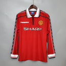 Manchester United I 98/99 Hombre (Retro) Manga Iarga