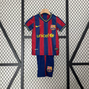 Camisola Barcelona I 09/10 Conjunto Criança (Retro)