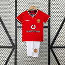 Camiseta Manchester United I 00/01 Conjunto Infantil (Retro)