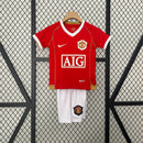 Camiseta Manchester United I 06/07 Conjunto Infantil (Retro)