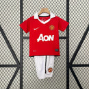 Camiseta Manchester United I 10/11 Conjunto Infantil (Retro)