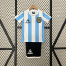 Camiseta Argentina I 1986 Conjunto Infantil (Retro)