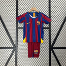 Camisola Barcelona I 05/06 Conjunto Criança (Retro)